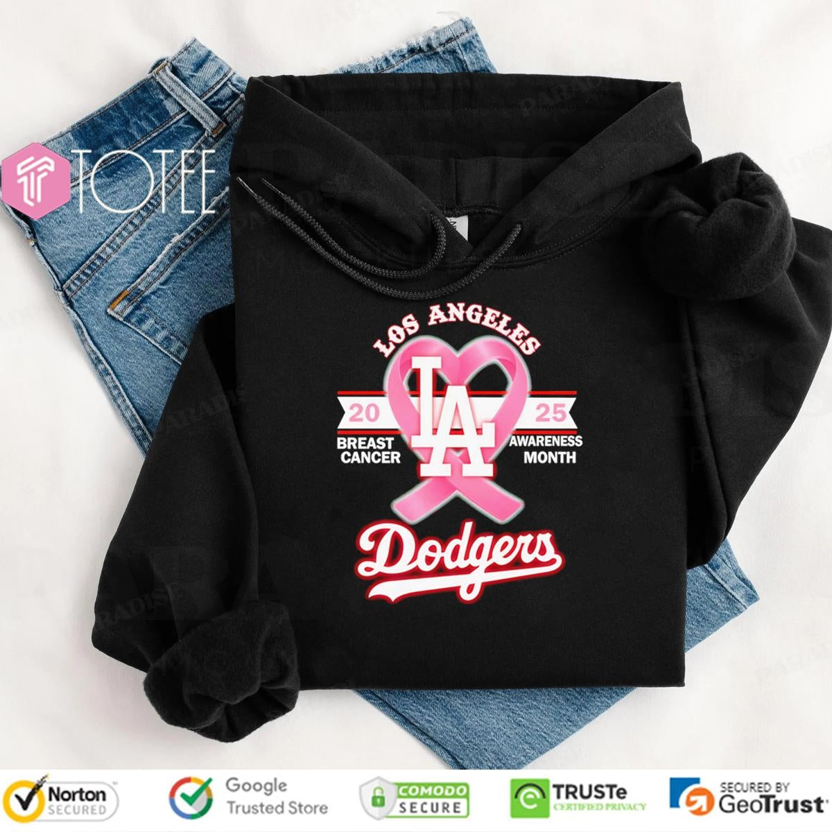 2025 Breast Cancer Awareness Month Los Angeles Dodgers Baseball T-shirt