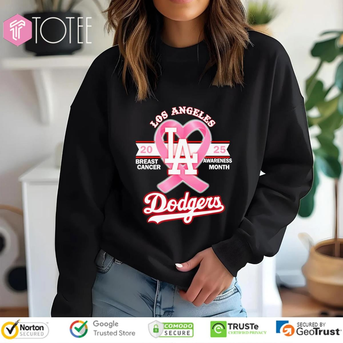 2025 Breast Cancer Awareness Month Los Angeles Dodgers Baseball T-shirt