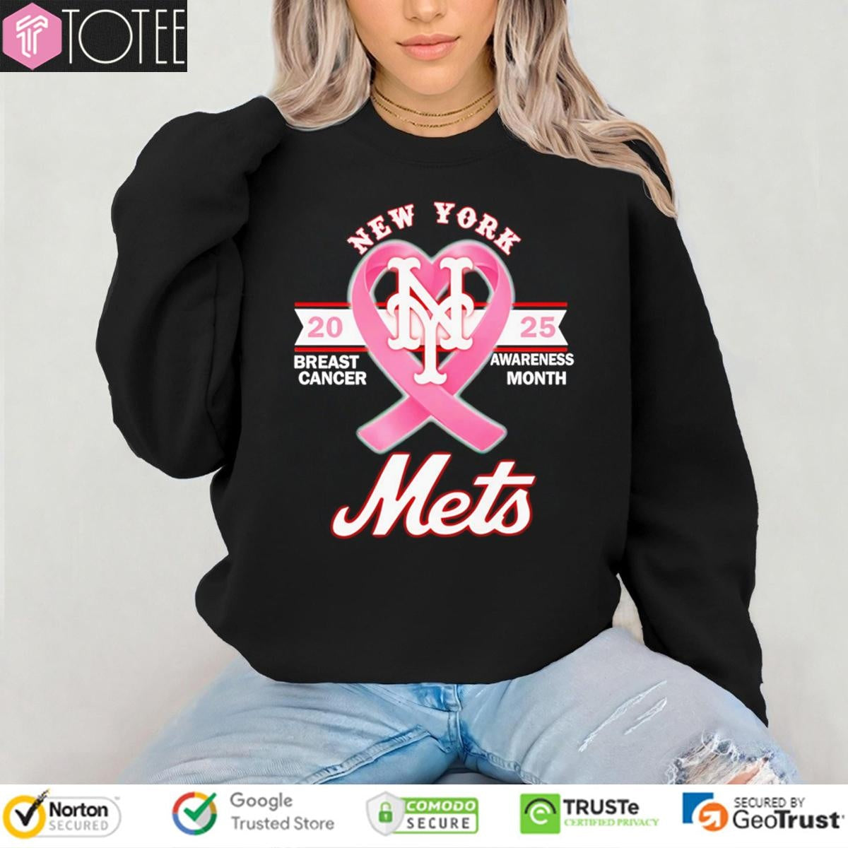 2025 Breast Cancer Awareness Month New York Mets Baseball T-shirt