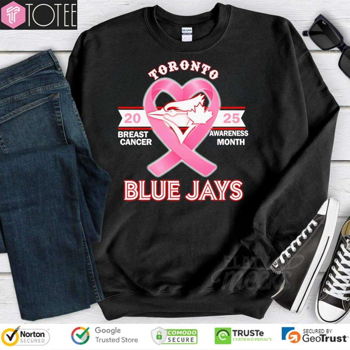 2025 Breast Cancer Awareness Month Toronto Blue Jays Baseball T-shirt
