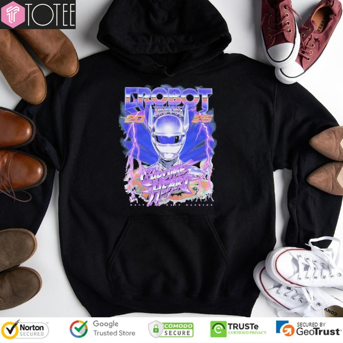 2025 Crobot Cronicles Chrome Heart Half Man Half Machine T-shirt