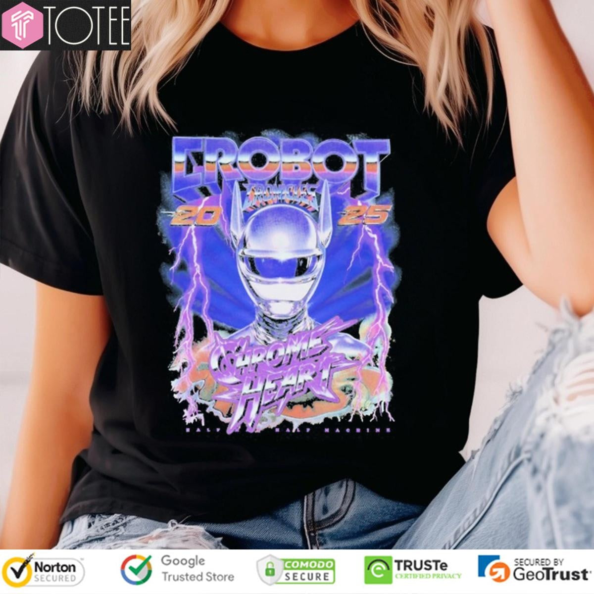 2025 Crobot Cronicles Chrome Heart Half Man Half Machine T-shirt