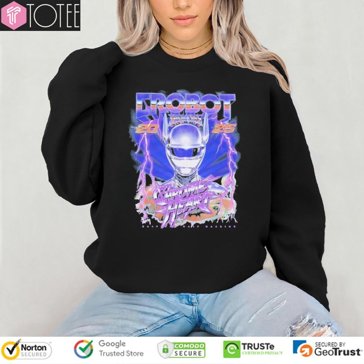 2025 Crobot Cronicles Chrome Heart Half Man Half Machine T-shirt