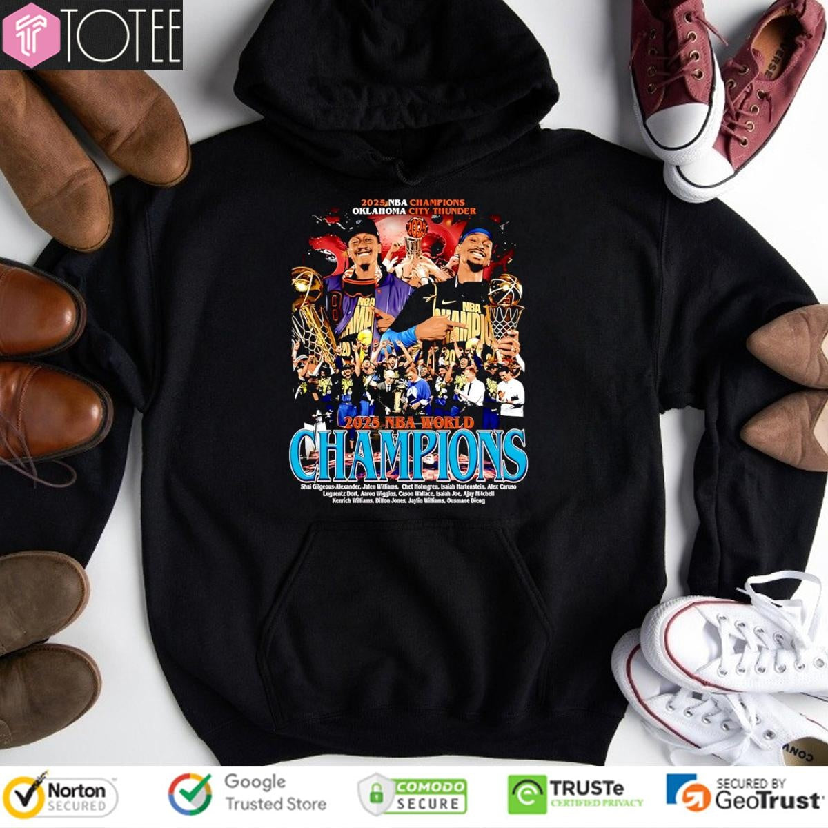 2025 Nba Champions Oklahoma City Thunder Sga And J-Dub Graphic T-shirt