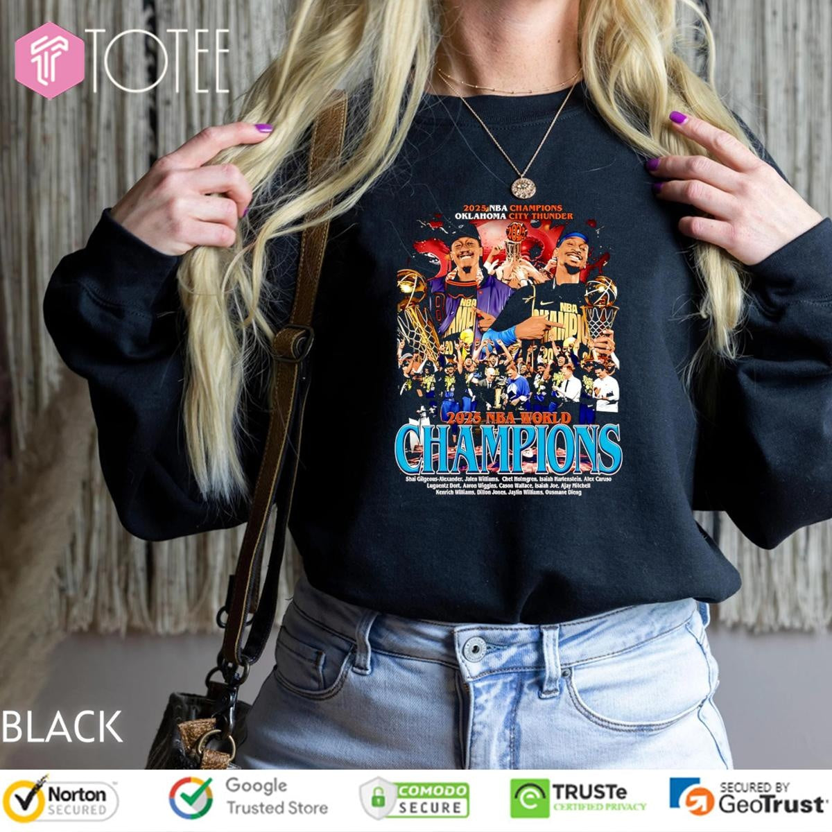 2025 Nba Champions Oklahoma City Thunder Sga And J-Dub Graphic T-shirt