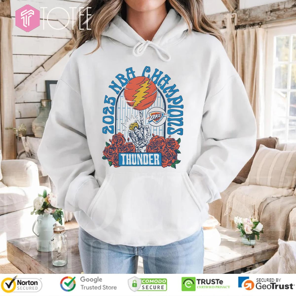 2025 Nba Finals Champions Grateful Dead Oklahoma City Thunder T-shirt