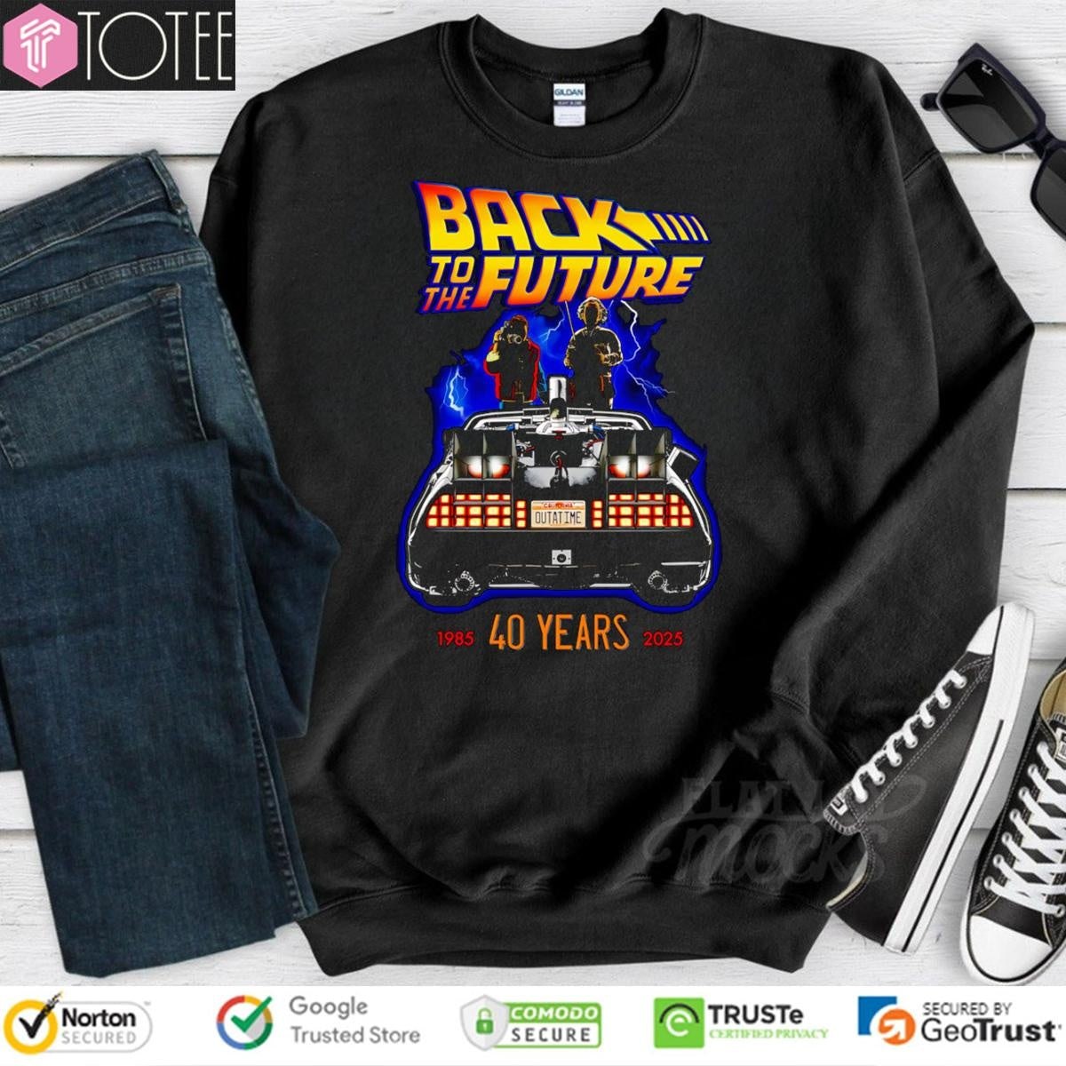 40 Years 1985-2025 Back To The Future Graphic T-shirt