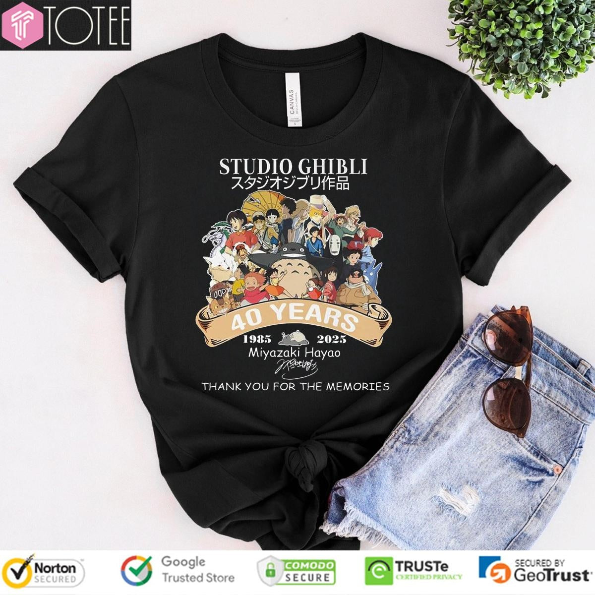 40 Years 1985–2025 Studio Ghibli Miyazaki Hayao Thank You For The Memories T-shirt