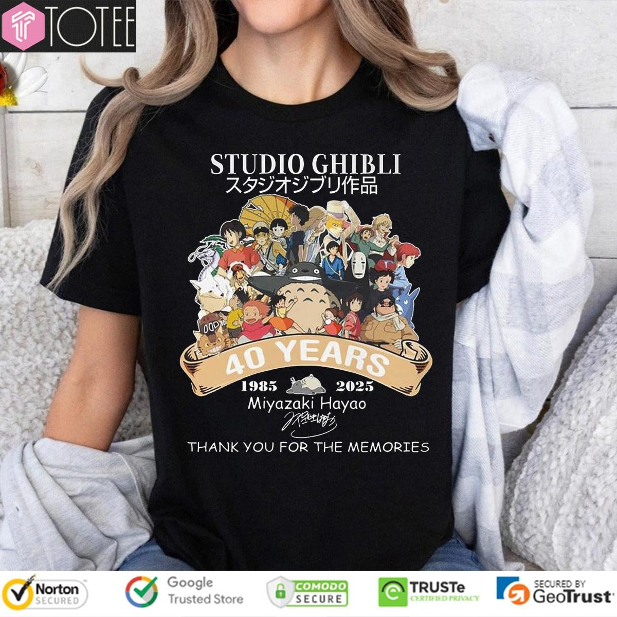 40 Years 1985–2025 Studio Ghibli Miyazaki Hayao Thank You For The Memories T-shirt
