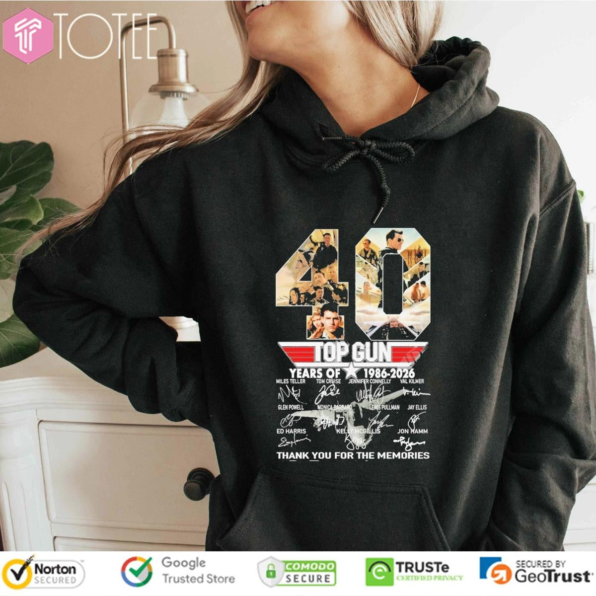 40 Years Of 1986-2026 Top Gun Signatures T-shirt