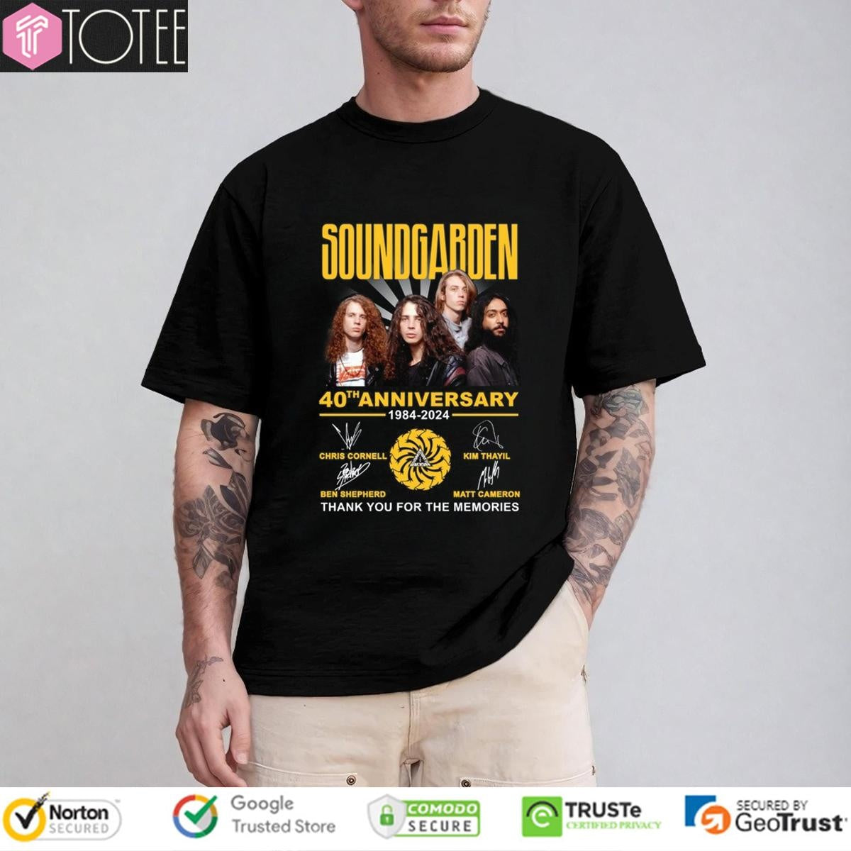 40Th Anniversary 1984-2024 Soundgarden Signatures T-shirt