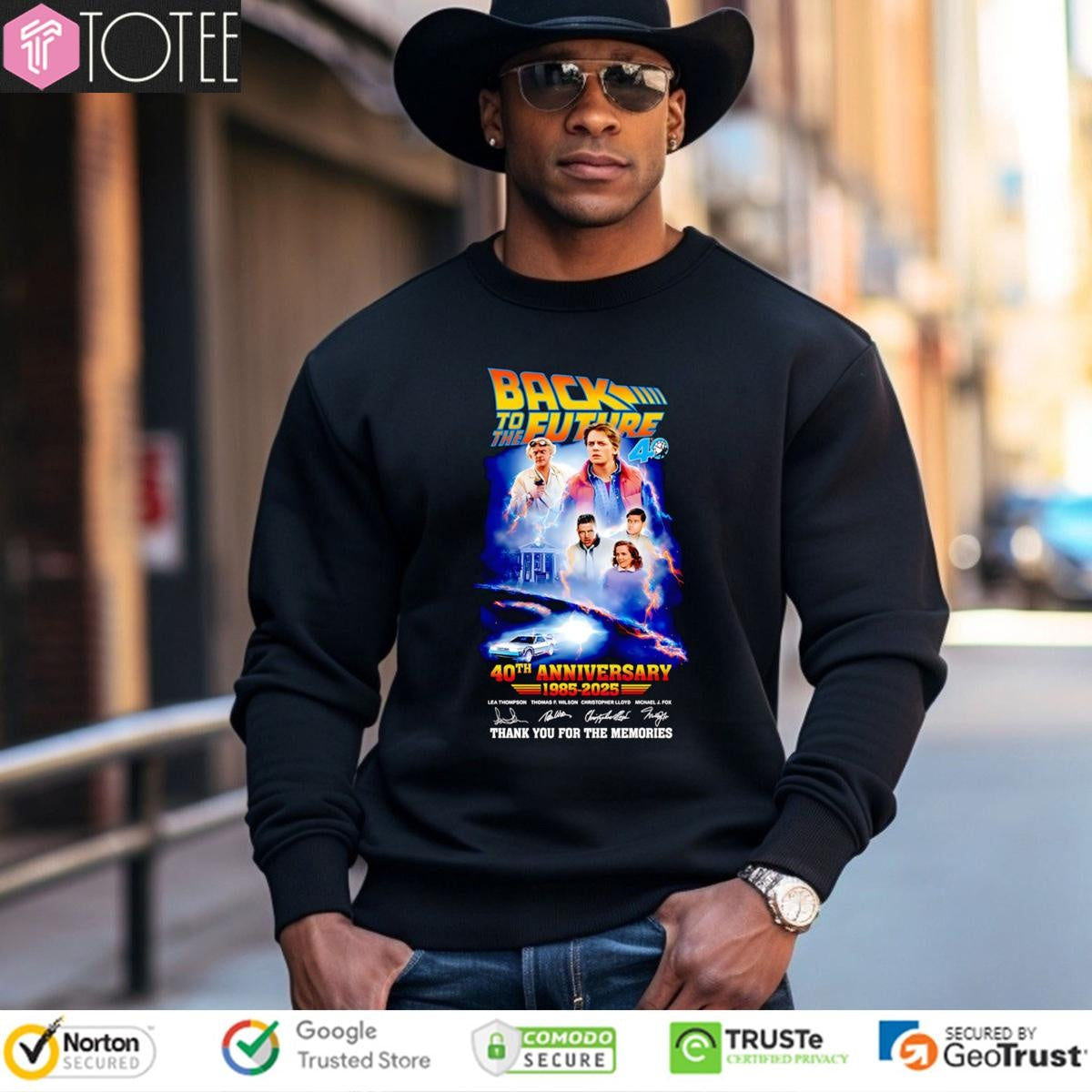 40Th Anniversary 1985-2025 Back To The Future Signatures T-shirt