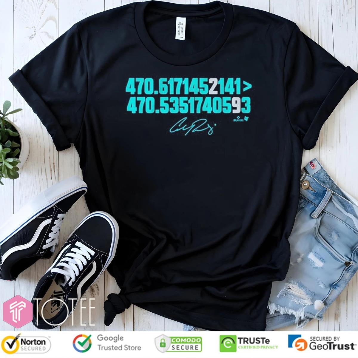 470.6171452141 470.5351740593 Seattle Mariners Cal Raleigh Signature T-shirt