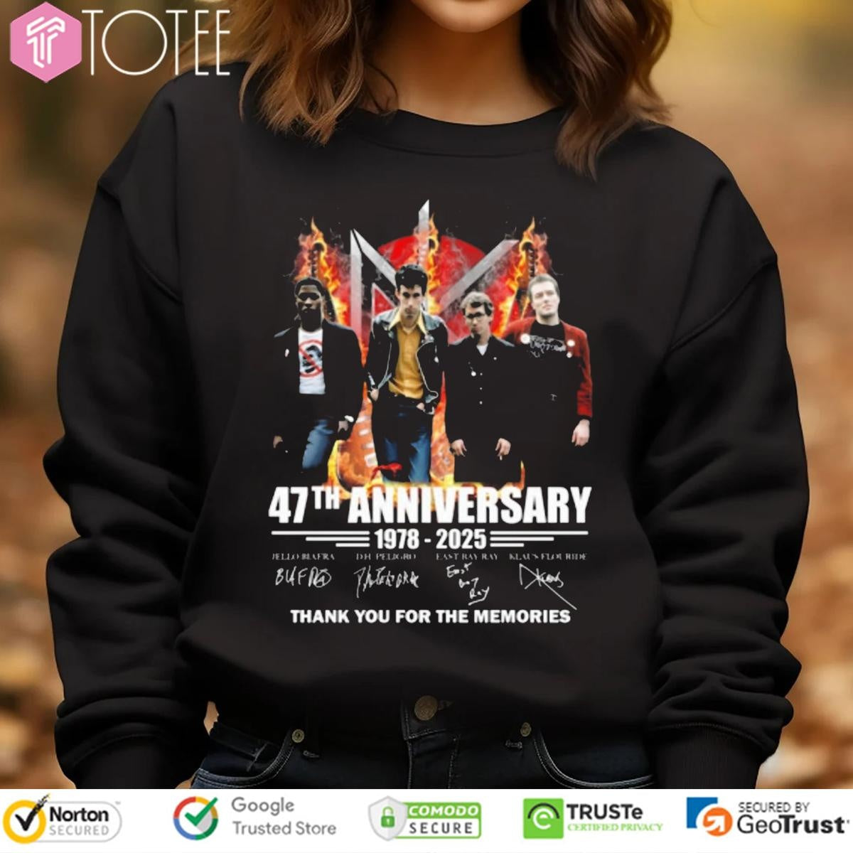 47Th Anniversary 1978-2025 Dead Kennedys Signatures sweatshirt