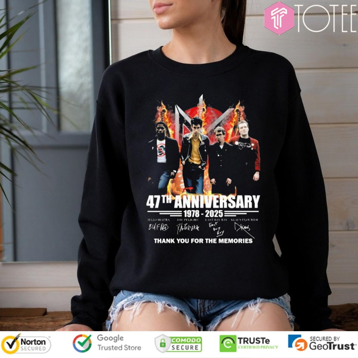 47Th Anniversary 1978-2025 Dead Kennedys Signatures sweatshirt