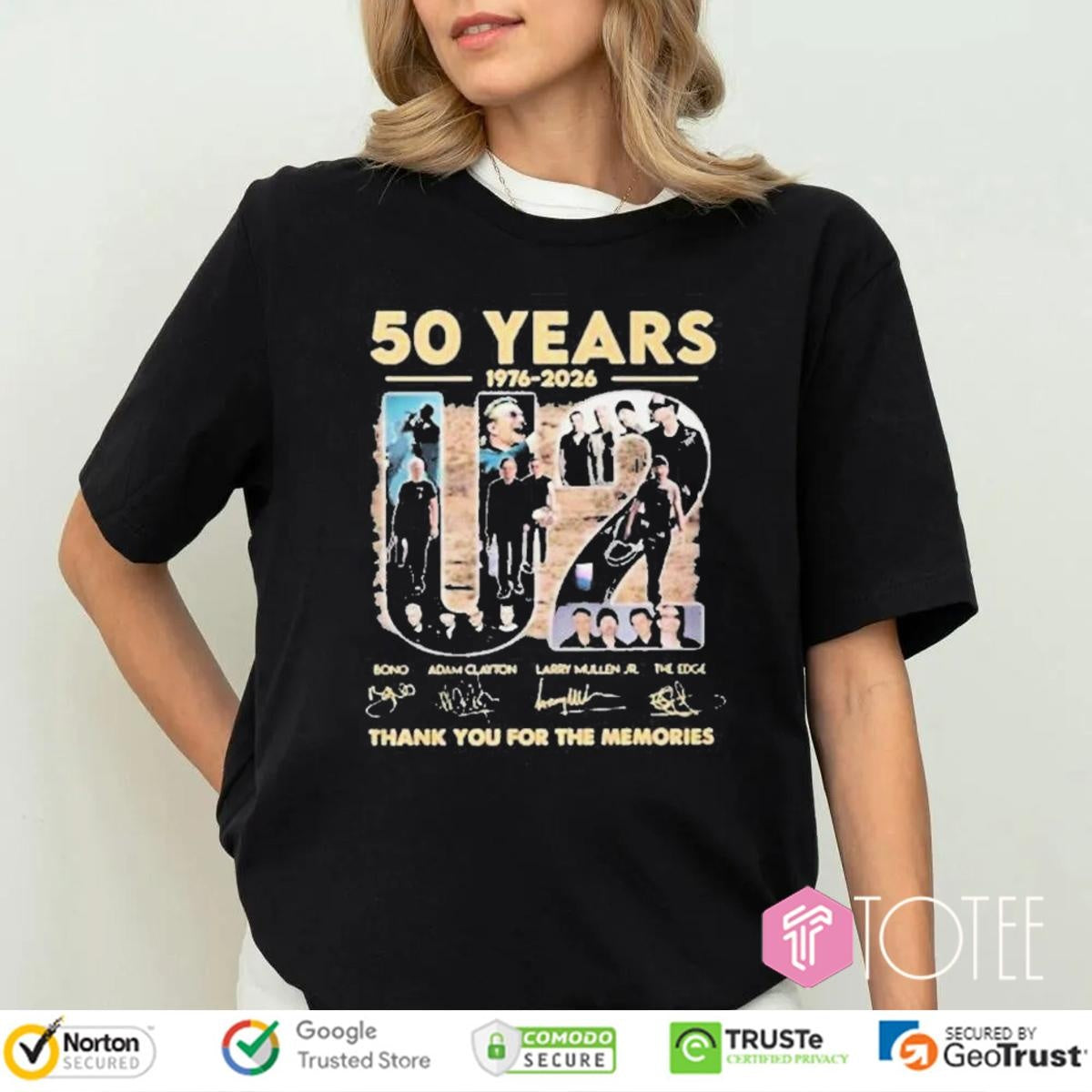 50 Years 1976-2026 U2 Signatures T-shirt