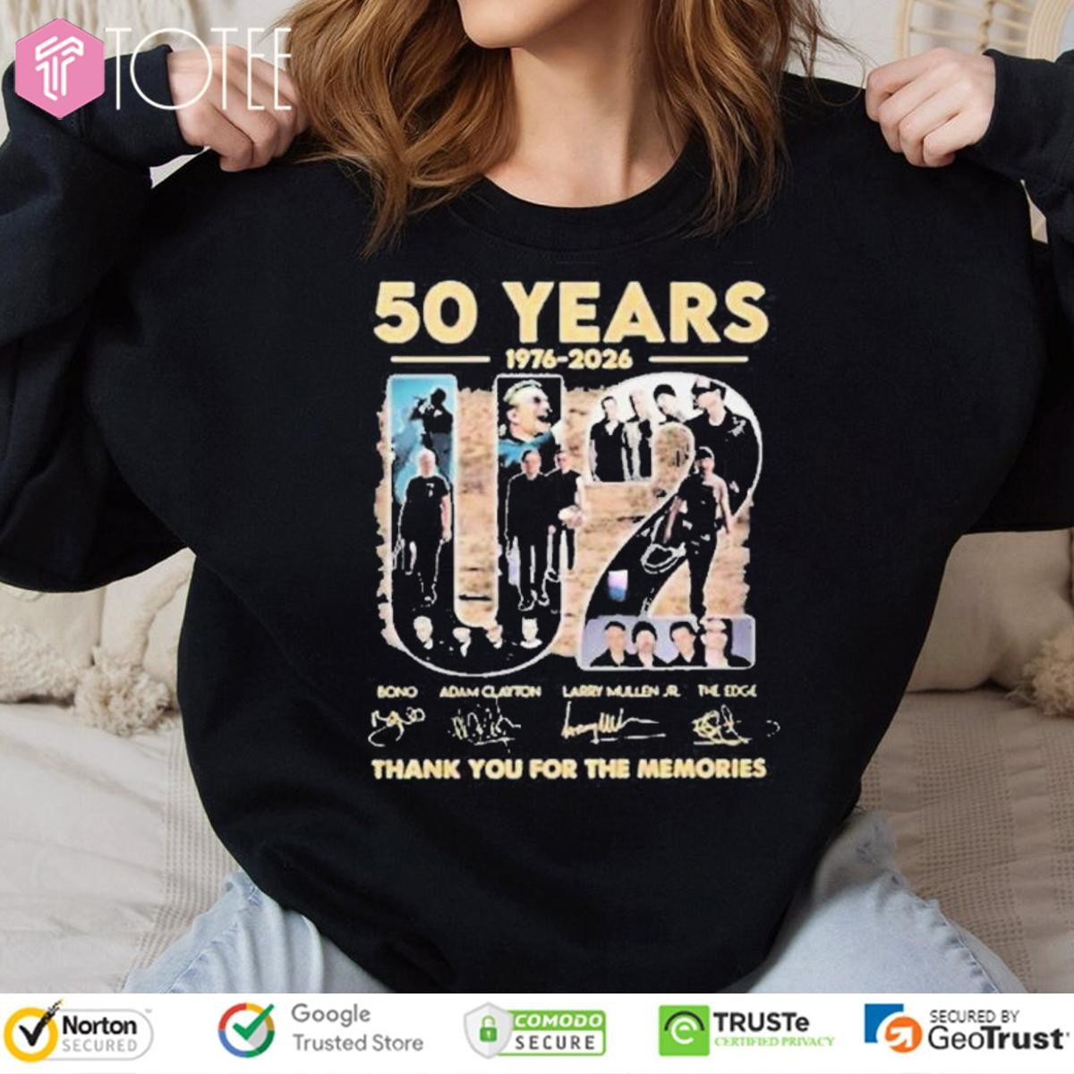 50 Years 1976-2026 U2 Signatures T-shirt
