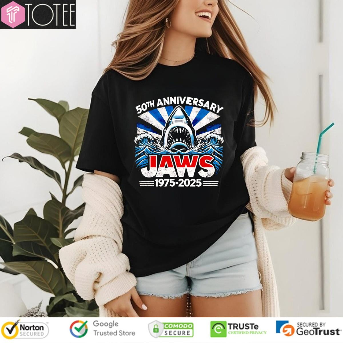 50Th Anniversary Jaws 1975-2025 T-shirt