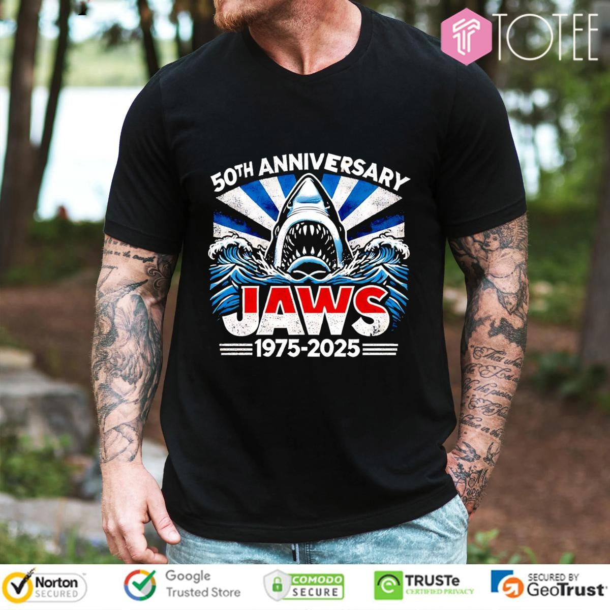 50Th Anniversary Jaws 1975-2025 T-shirt