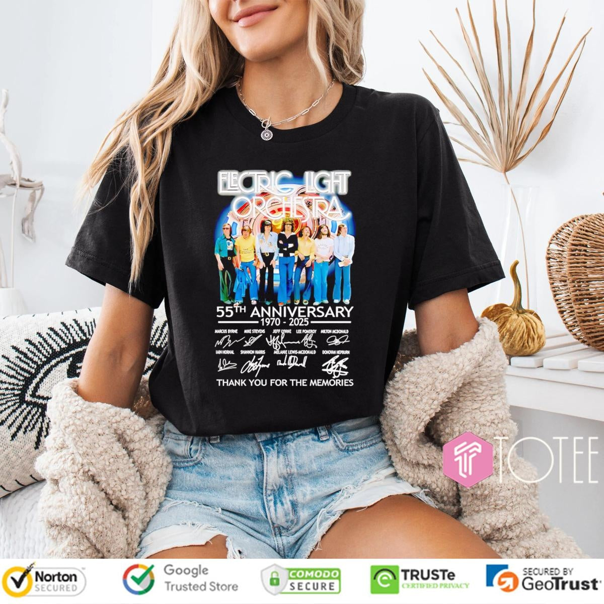 55Th Anniversary 1970-2025 Electric Light Orchestra Signatures T-shirt