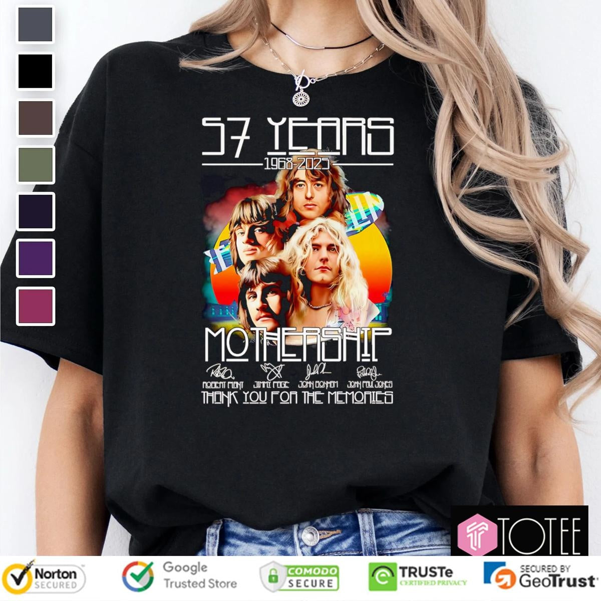 57 Years 1968-2025 Mothership Band Signatures T-shirt