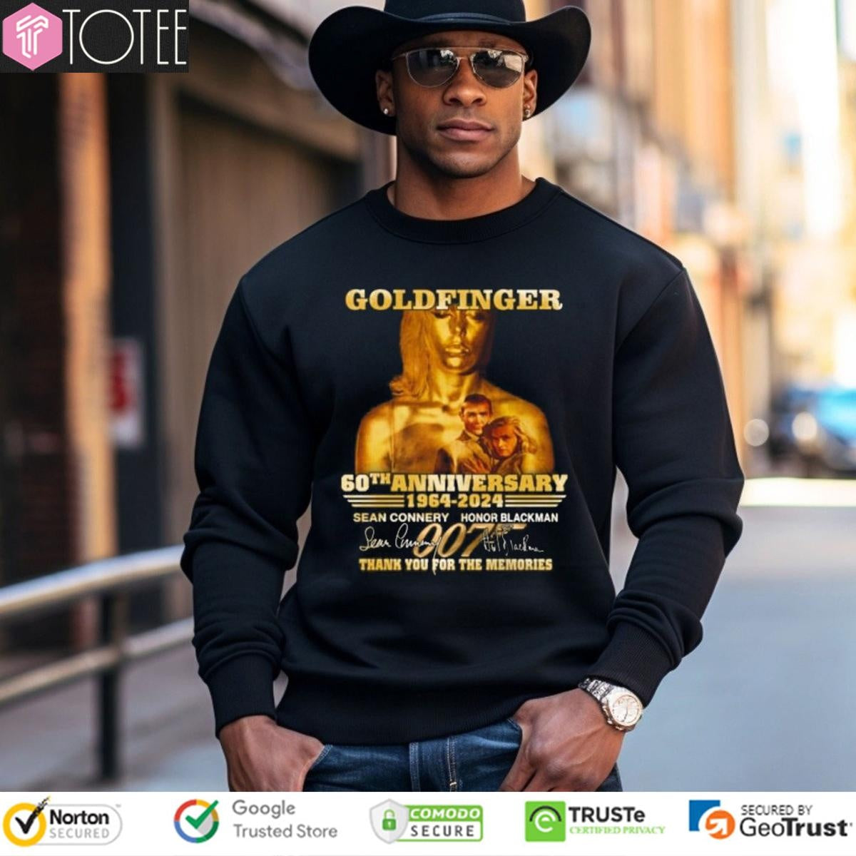 60Th Anniversary 1964-2024 Goldfinger Signatures sweatshirt