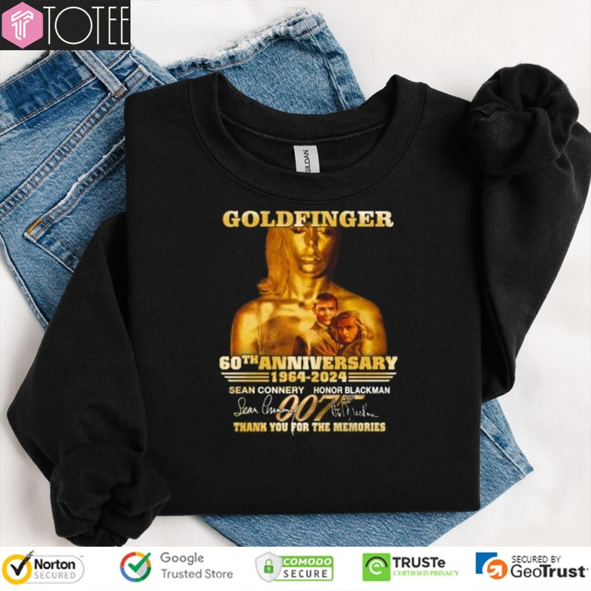 60Th Anniversary 1964-2024 Goldfinger Signatures sweatshirt