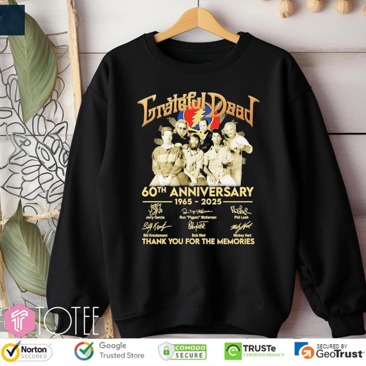 60Th Anniversary 1965-2025 Grateful Dead Signatures sweatshirt