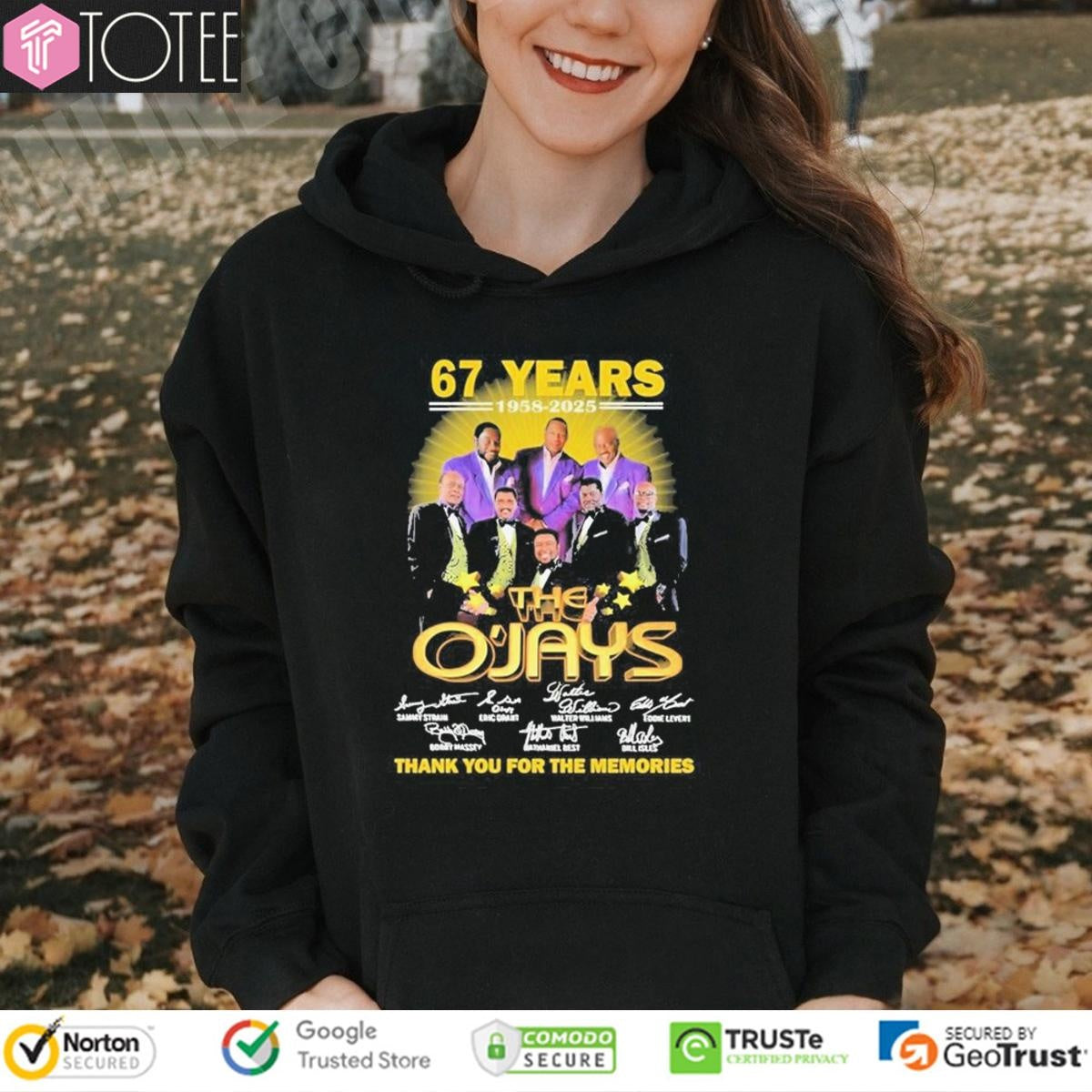 67 Years 1958-2025 The Ojays Signatures T-shirt
