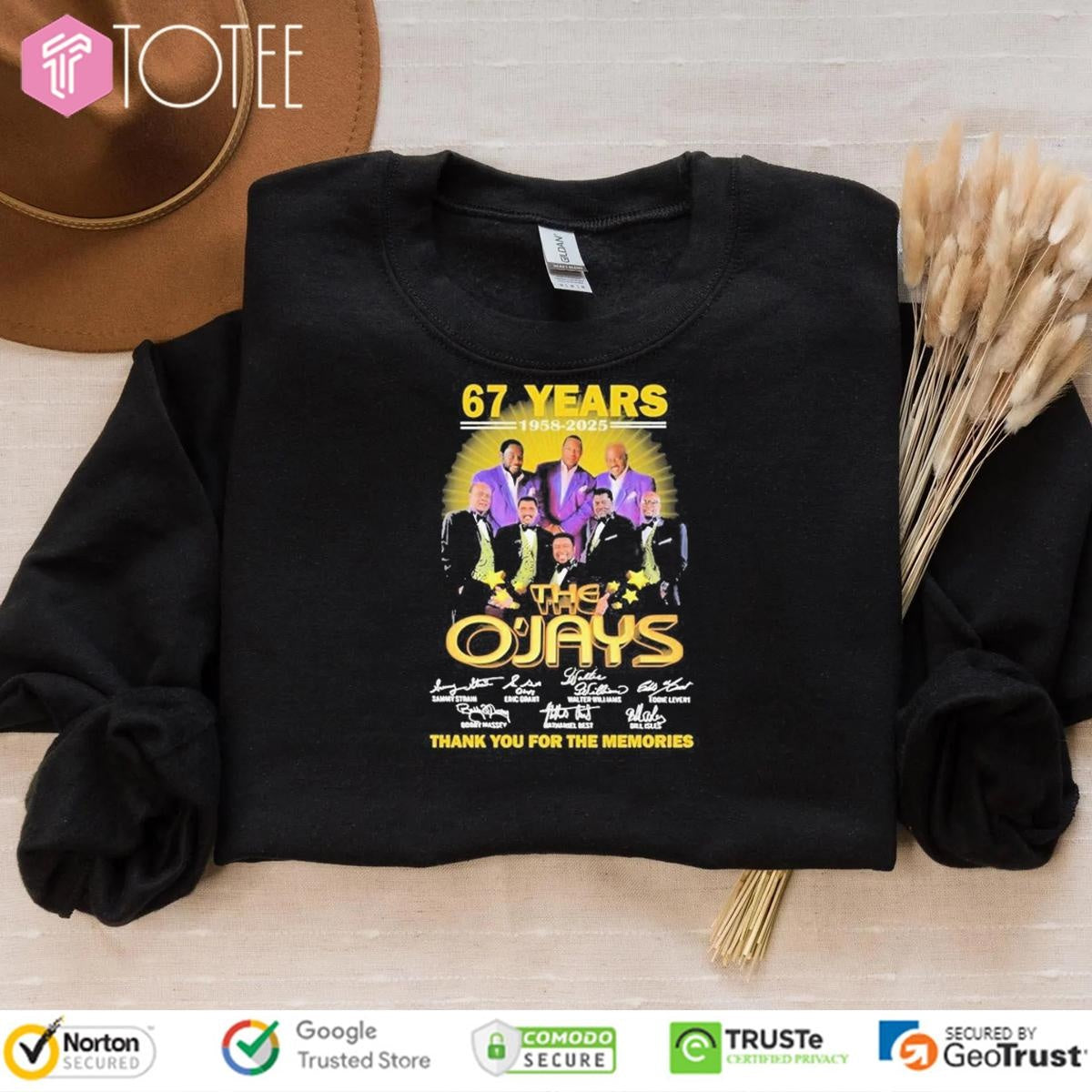 67 Years 1958-2025 The Ojays Signatures T-shirt