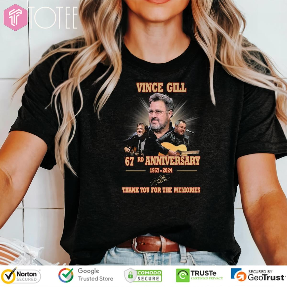 67Rd Anniversary 1957-2024 Vince Gill Signature T-shirt