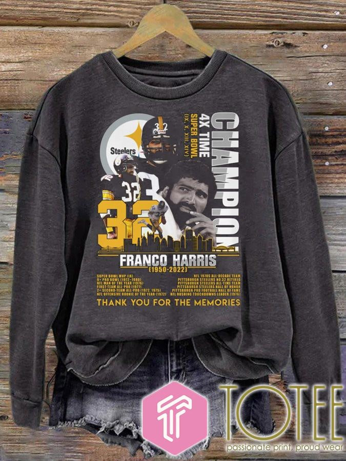 72 Years Of 1950-2022 Franco Harris Pittsburgh Steelers T-shirt