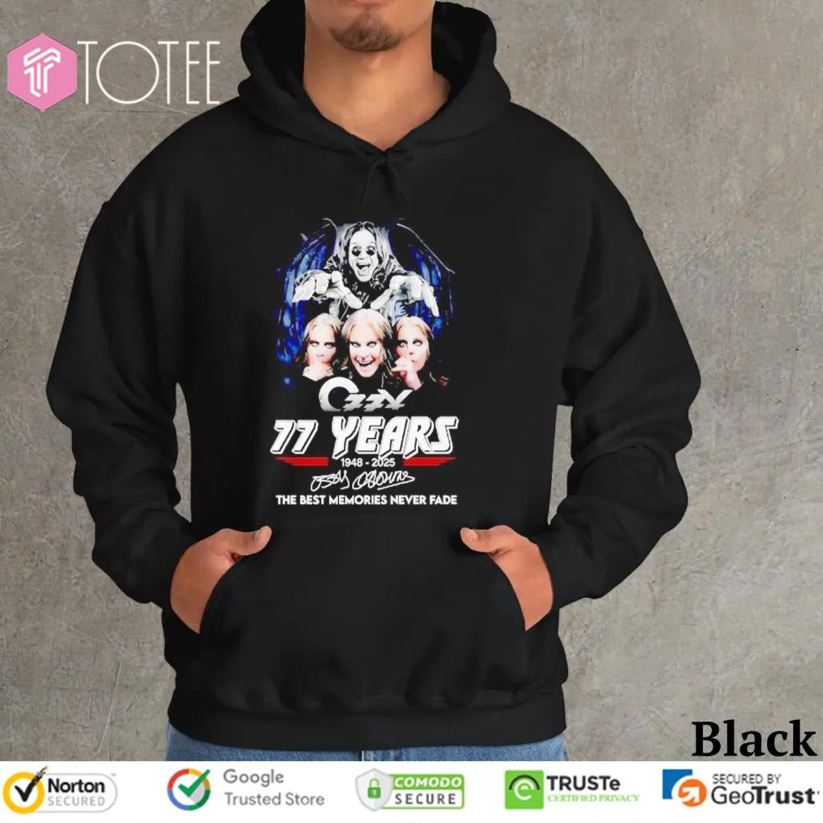 77 Years 1948-2025 Ozzy Osbourne The Best Memories Never Fad Signature T-shirt