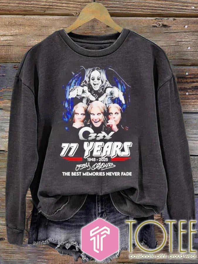 77 Years 1948-2025 Ozzy Osbourne The Best Memories Never Fad Signature T-shirt