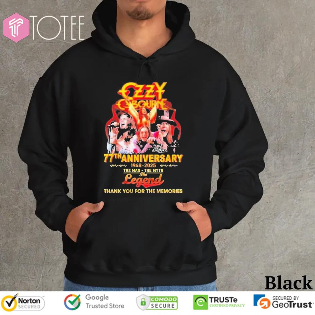 77Th Anniversary 1948-2025 Ozzy Osbourne The Man The Myth The Legend T-shirt
