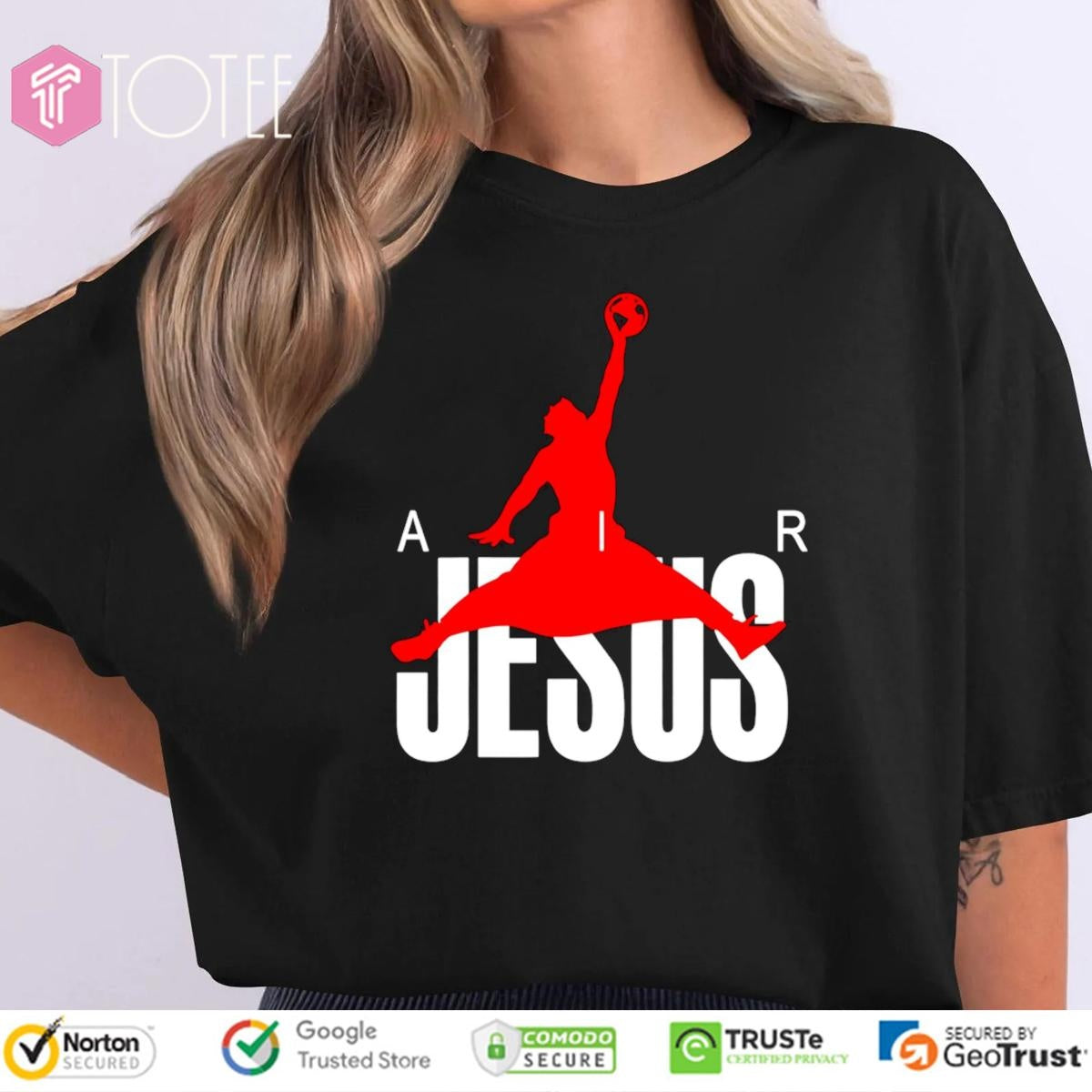 Air Jesus Parody Air Jordan Jumpman Logo T-shirt