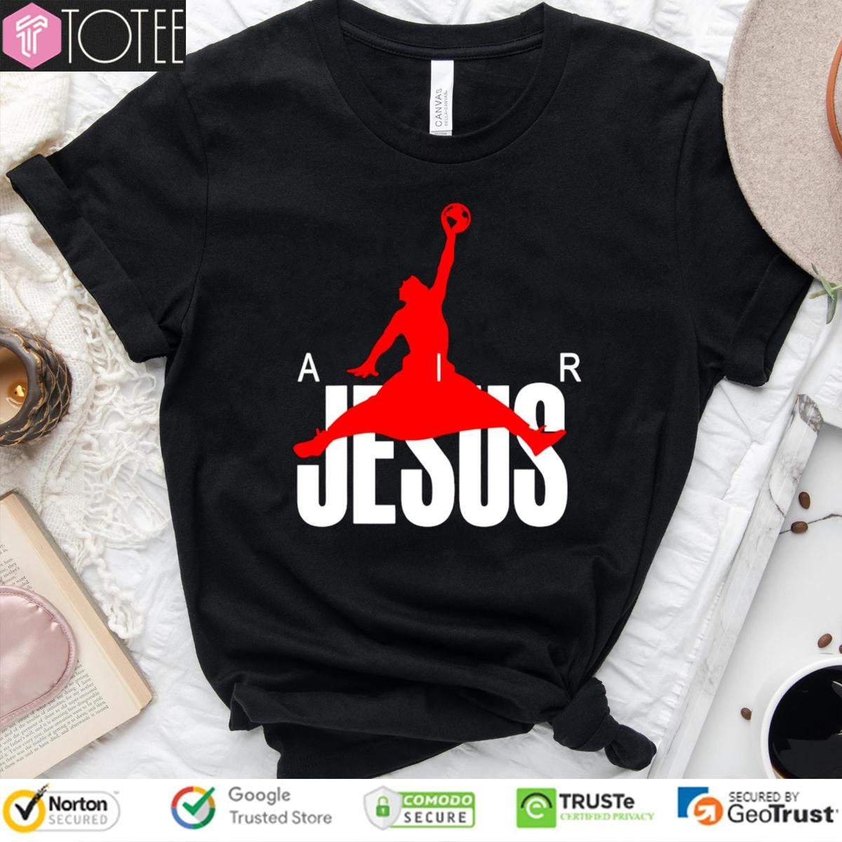 Air Jesus Parody Air Jordan Jumpman Logo T-shirt