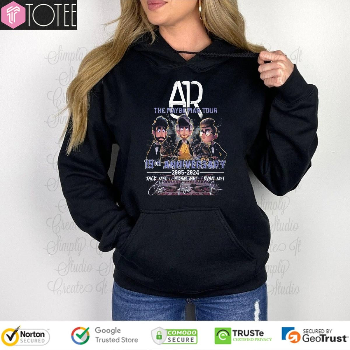 Ajr The Maybe Man Tour 19Th Anniversary 2005-2024 Signatures T-shirt