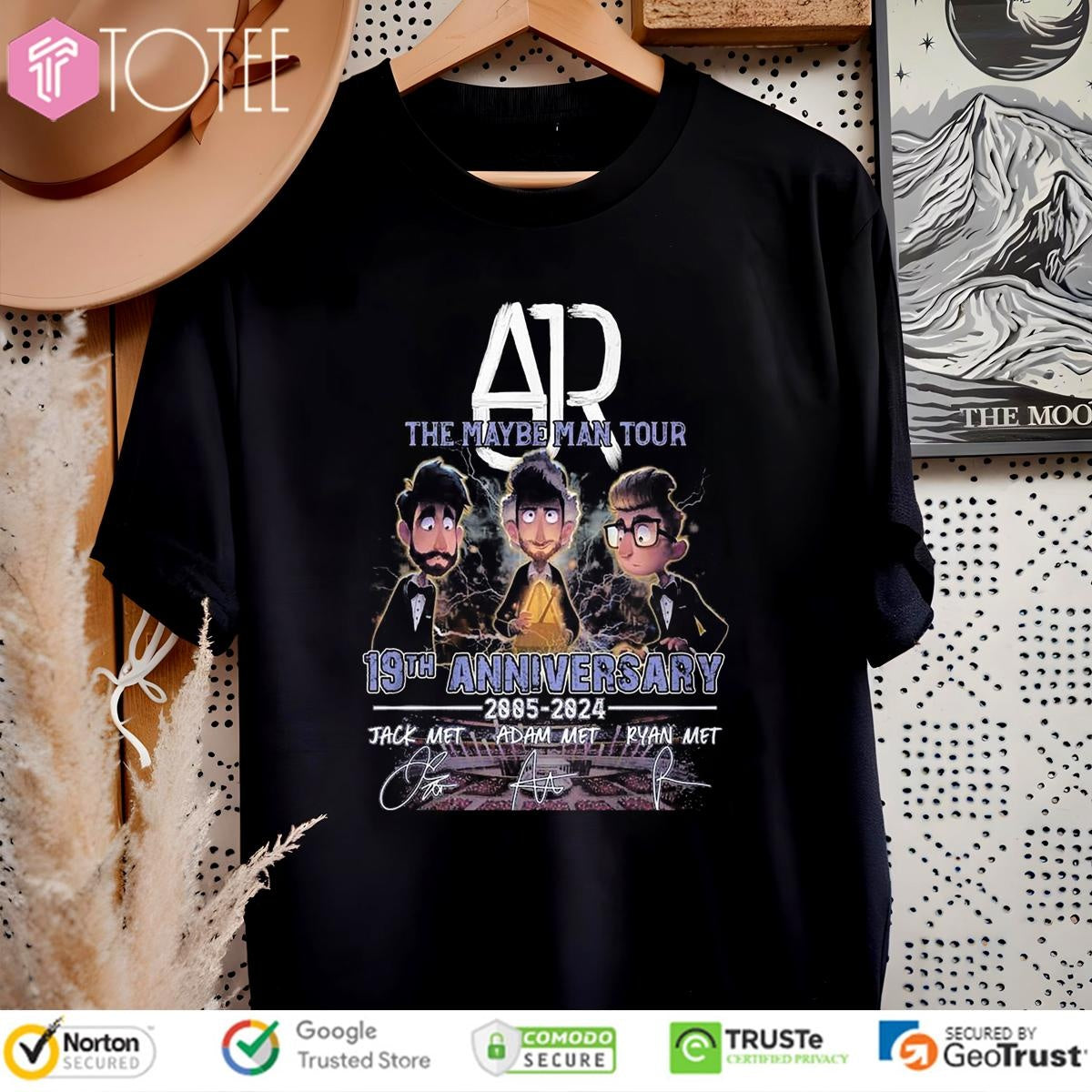 Ajr The Maybe Man Tour 19Th Anniversary 2005-2024 Signatures T-shirt
