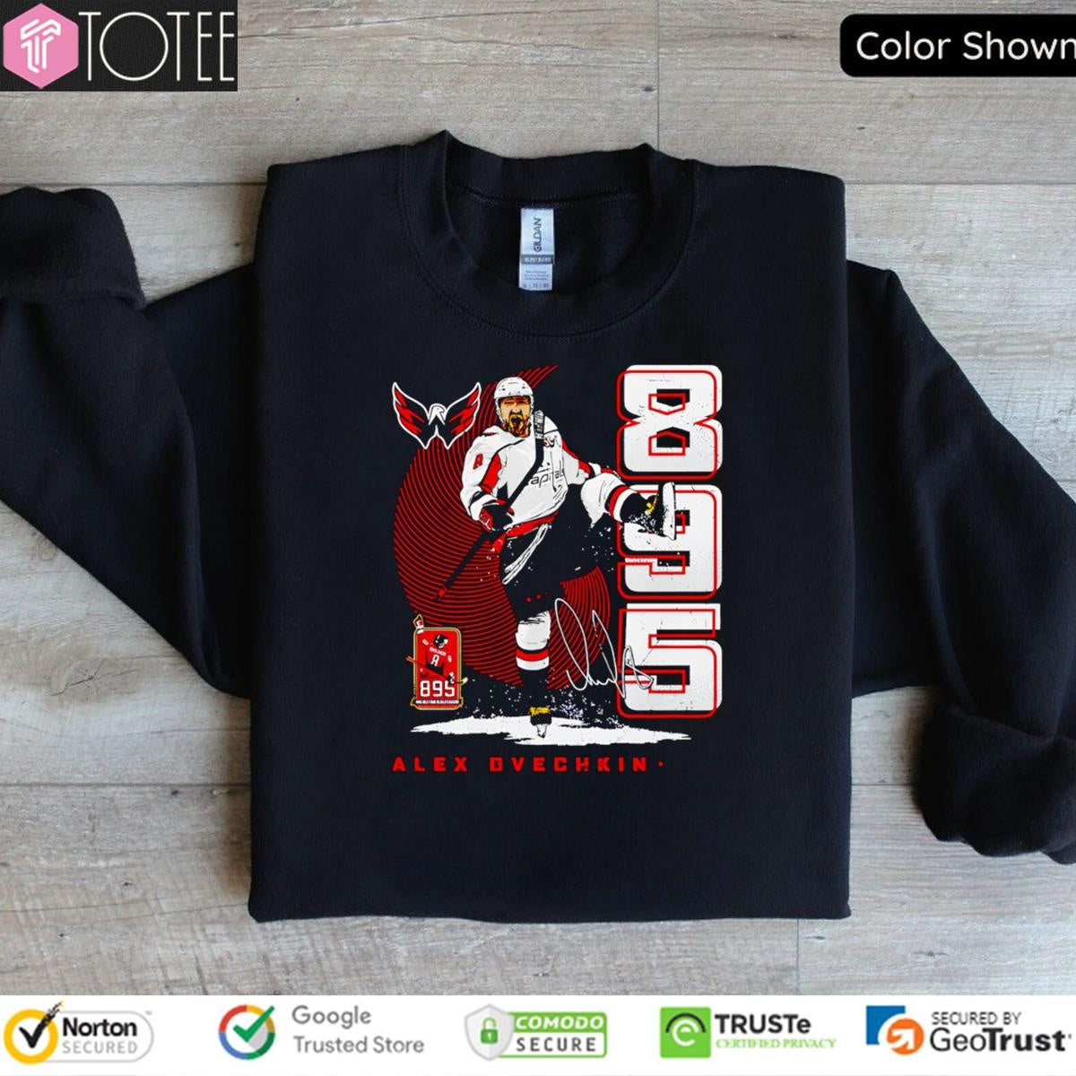 Alex Ovechkin 895 Goals Scorer Washington Capitals Signature T-shirt
