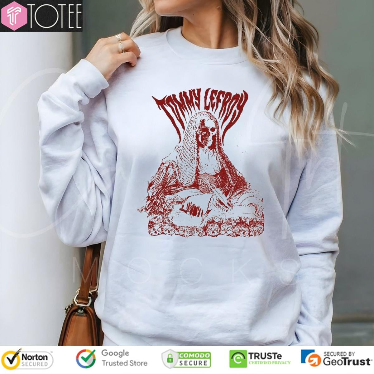 Amelia Woolley Wearing Tommy Lefroy Heavymetal Tom T-shirt
