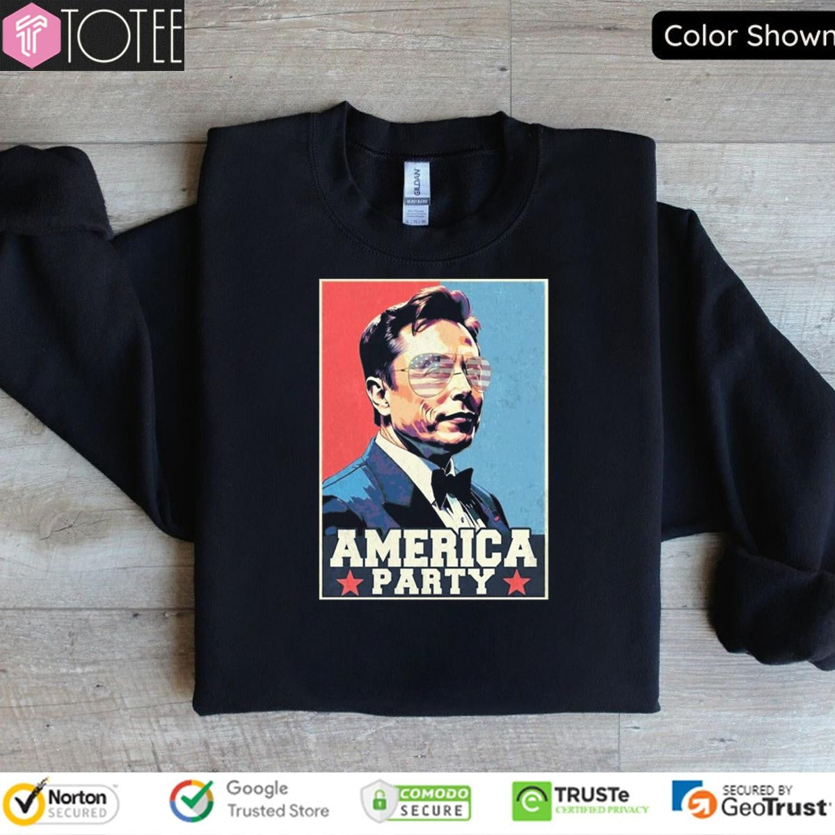 America Party Elon Musk Graphic Vintage Sweatshirt