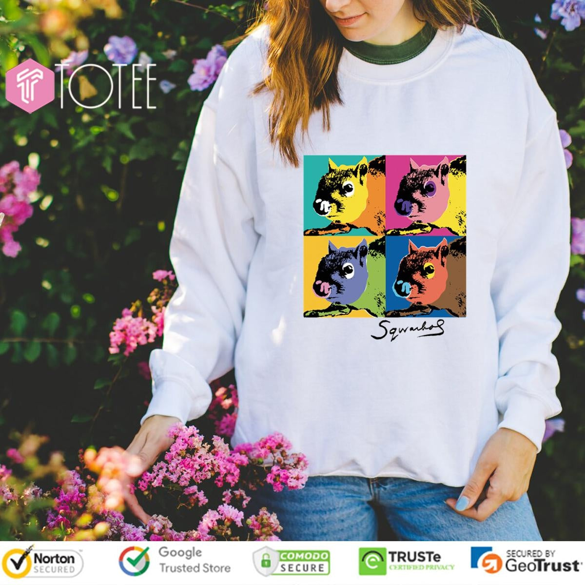 Andy Warhol Humor Sqwarhol Funny Squirrel Art T-shirt