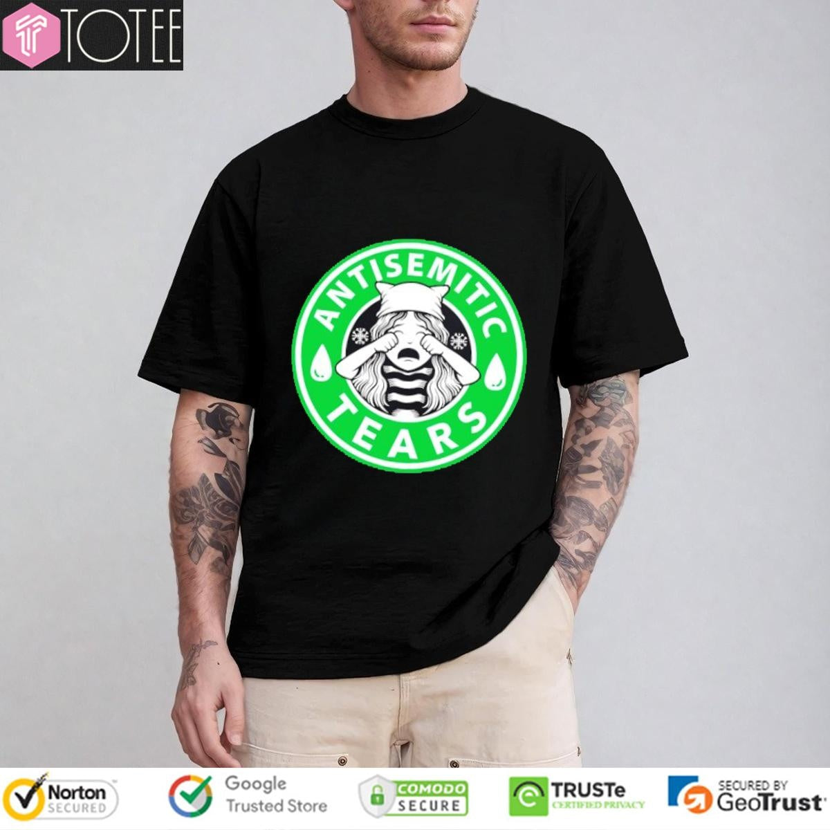 Antisemitic Liberal Tears Starbucks Logo T-shirt