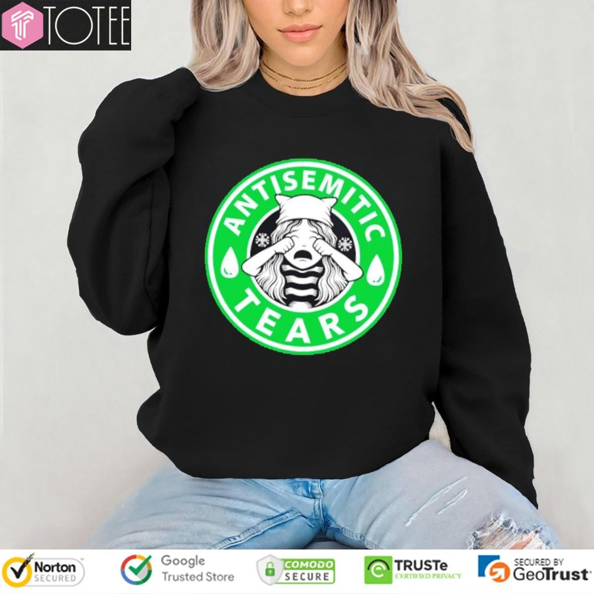 Antisemitic Liberal Tears Starbucks Logo T-shirt