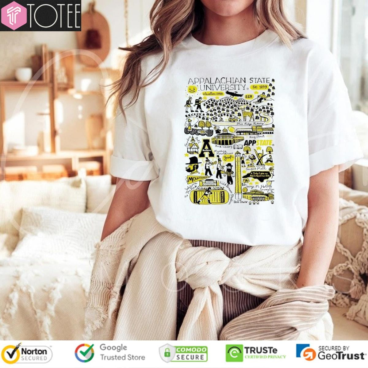 Appalachian State University Art Illustration T-shirt