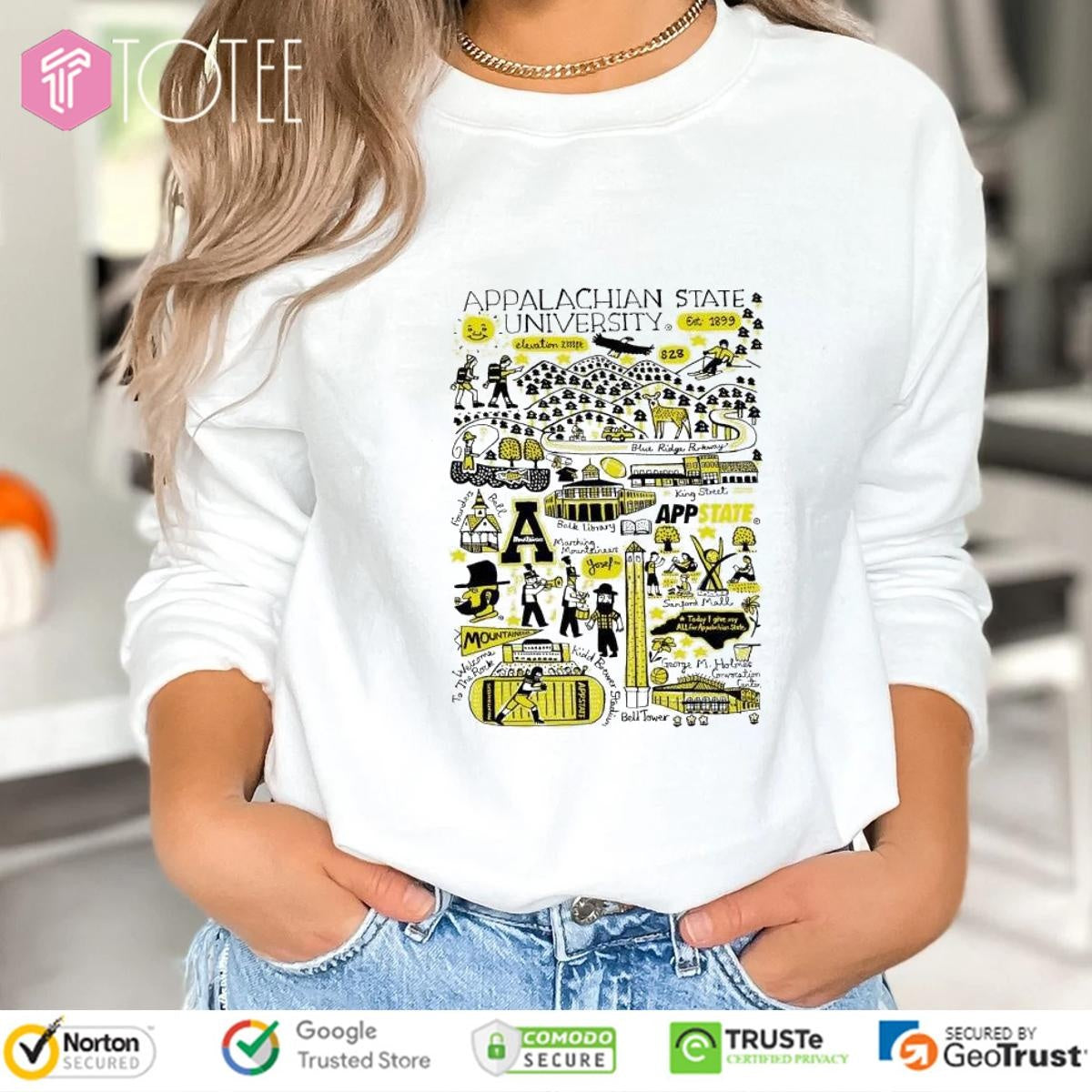 Appalachian State University Art Illustration T-shirt