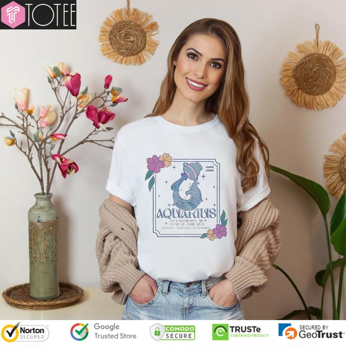 Aquarius Zodiac Sign Water Bearer Astrology T-shirt