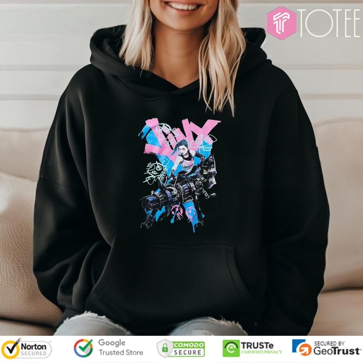 Arcane Jinx Graffiti Jumbo League Of Legends T-shirt