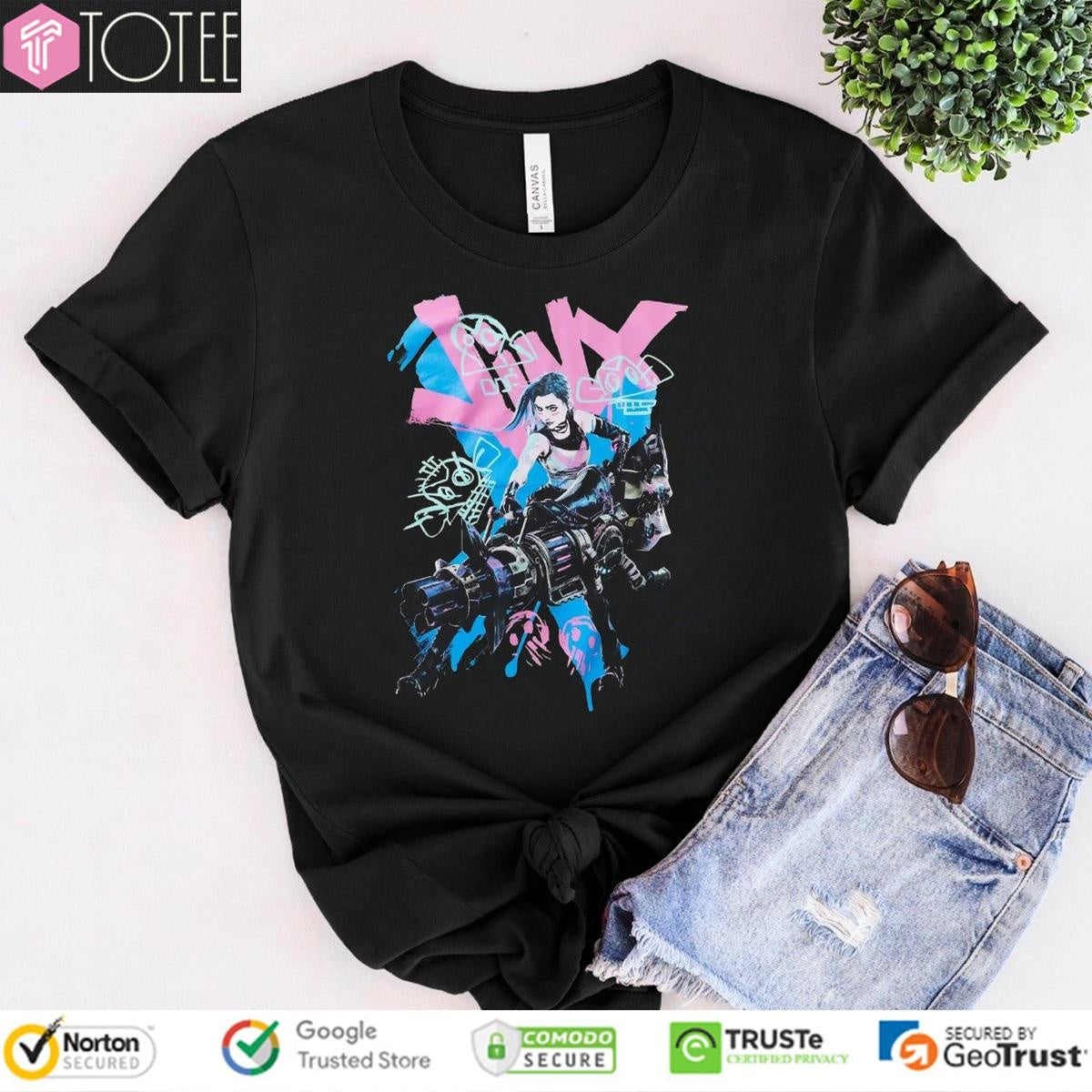 Arcane Jinx Graffiti Jumbo League Of Legends T-shirt